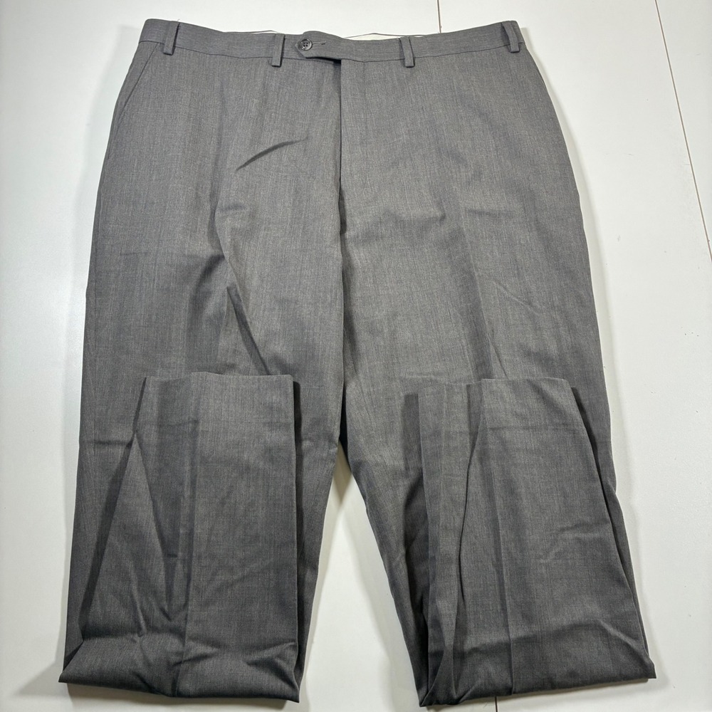 Ralph Lauren Dress Pants 40x31 Grey 100% Wool Flat Straight Trousers (Tag 42R)